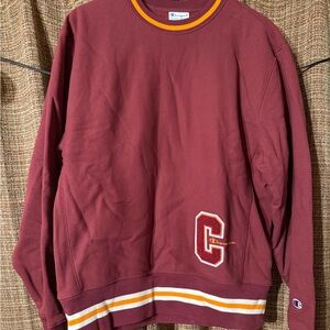 Champion Men's Burgundy Crewneck Sweater
